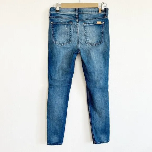 7 For All Mankind Destroyed The Ankle Skinny Jeans
