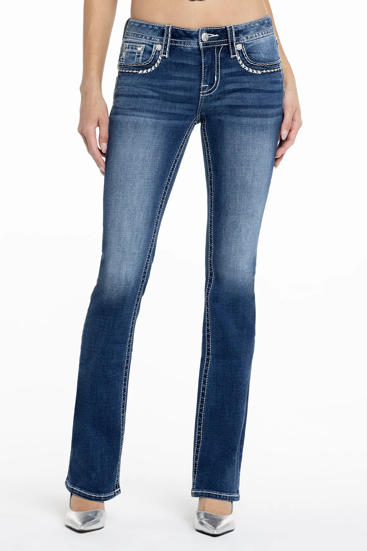 Cora Stitched Bootcut Jeans