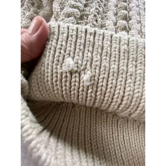 COS Beige Cable Knit Pullover Sweater Size XS