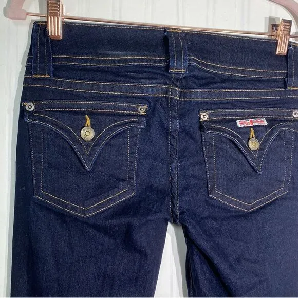 Hudson Dark Washed Signature Bootcut Jeans Sz 27