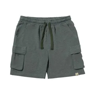 Me & Henry Boys Brian Navy Pique Cargo Shorts: Size 3/6M to 9/10 Years