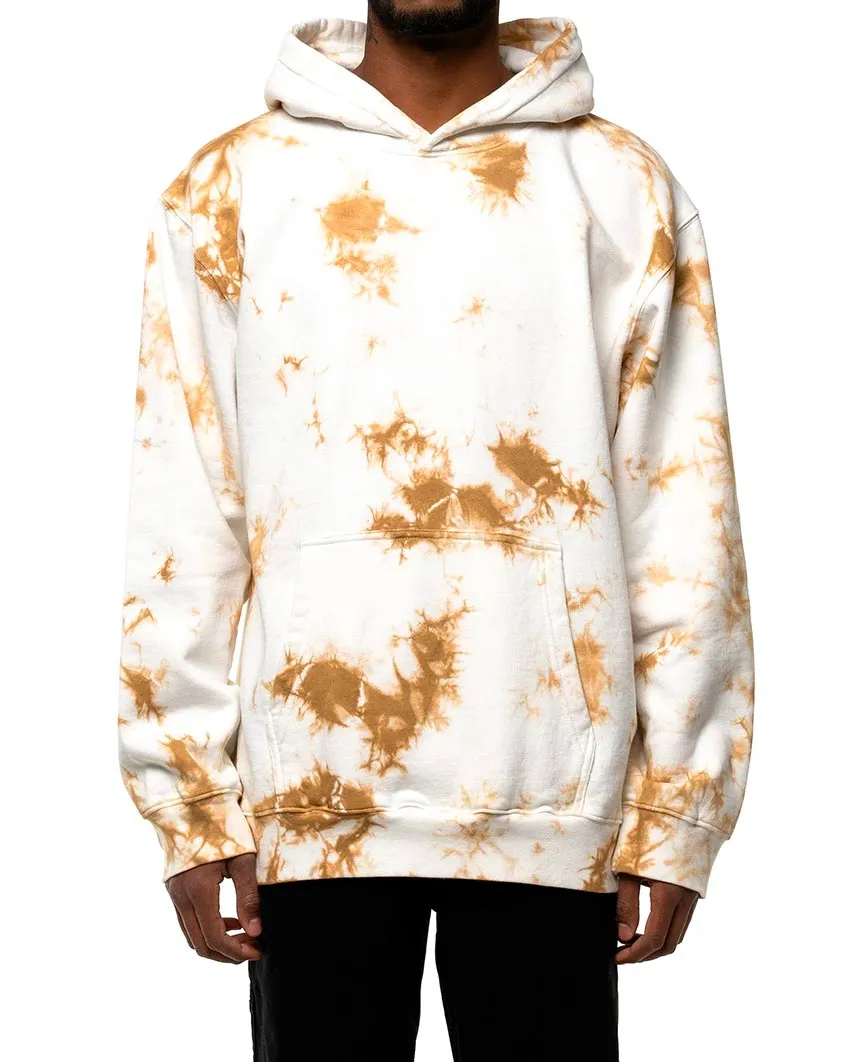 Plain Hoodie Beige Tie Dye