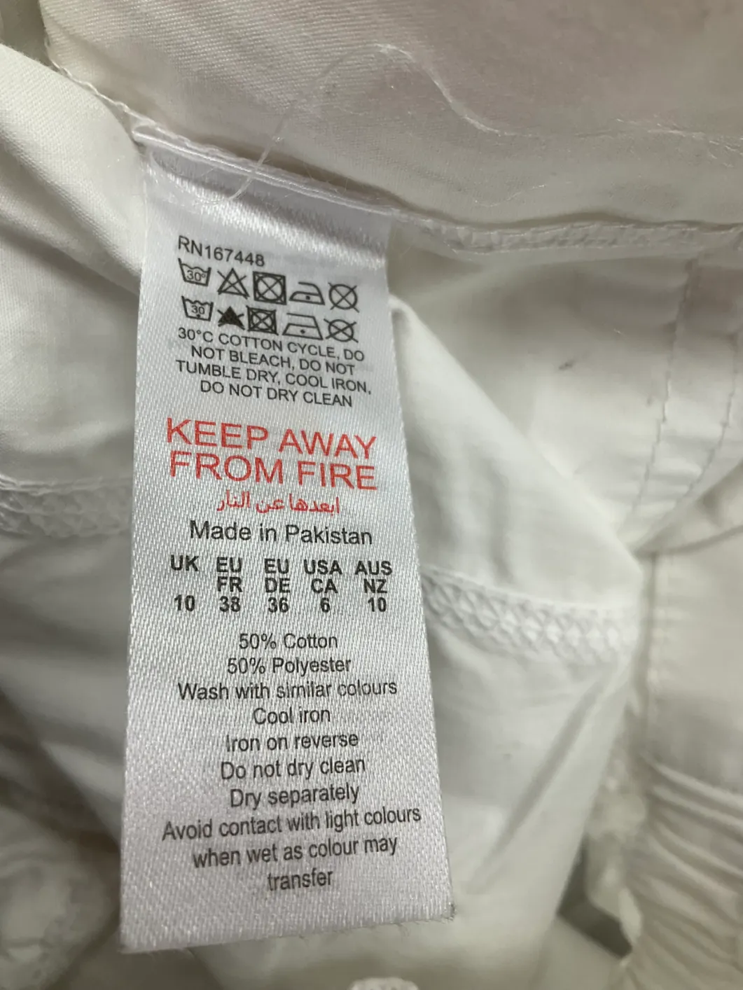 PrettyLittleThing White Lightweight Low Rise Cargo Shorts UK 10