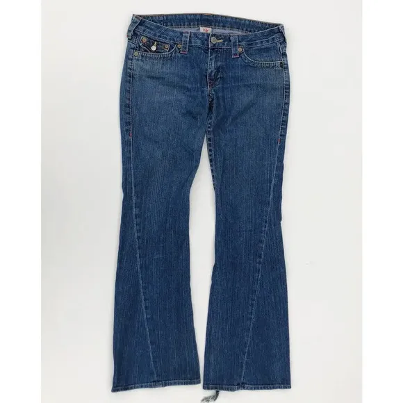 True Religion Joey Bootcut Jeans Twisted Seam Y2K Vintage Women's Size 30