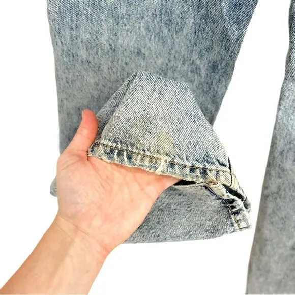 We the Free My Own Lane Distressed Light Wash Bootcut Straight Jeans, Size 29